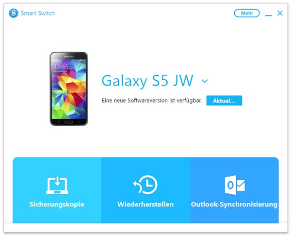 Smart Switch meldet neue Firmware Galaxy S5