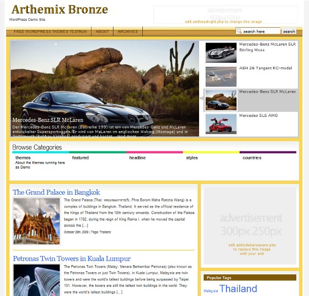 WordPress Theme Arthemix Bronze