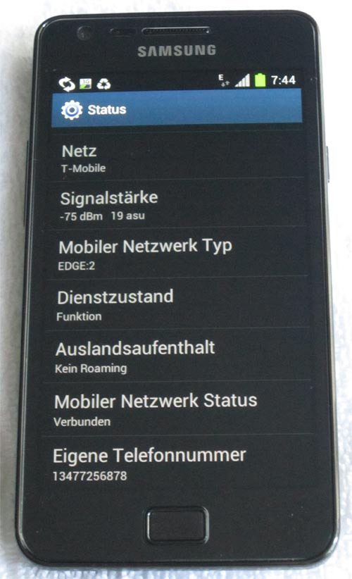 t-mobile usa status-anzeige